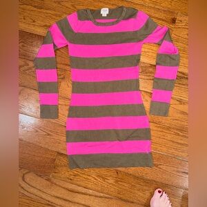 Mossimo Supply Co. Pink and Brown Striped Kids Dress